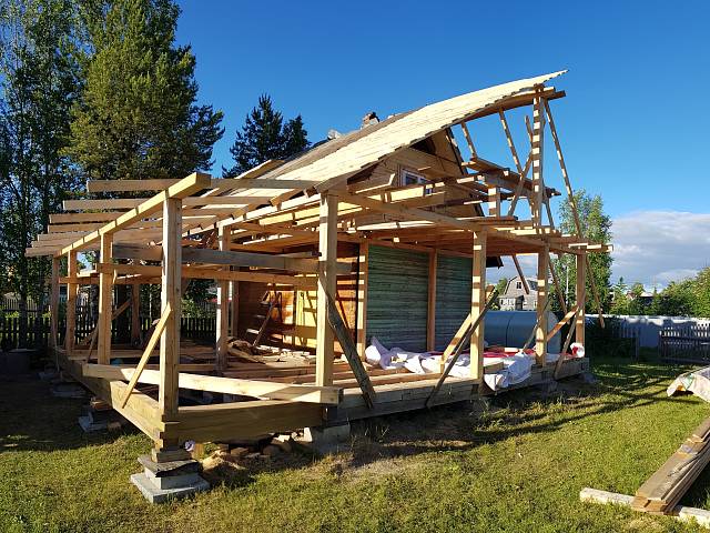 Достройка деревянного дома в СНТ "Граждановка"