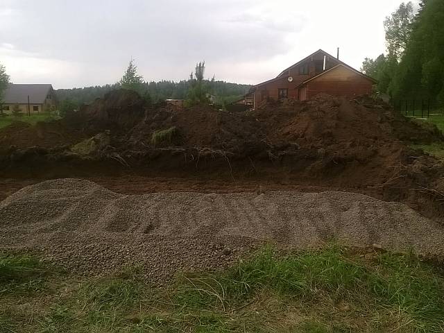 Подготовка участка к возведению фундамента в деревне Пелково