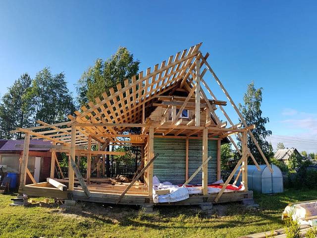 Достройка деревянного дома в СНТ "Граждановка"