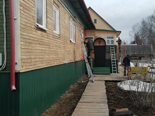 Покраска частного дома в деревне Щупоголово