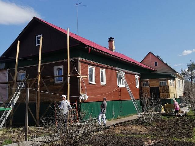 Покраска частного дома в деревне Щупоголово